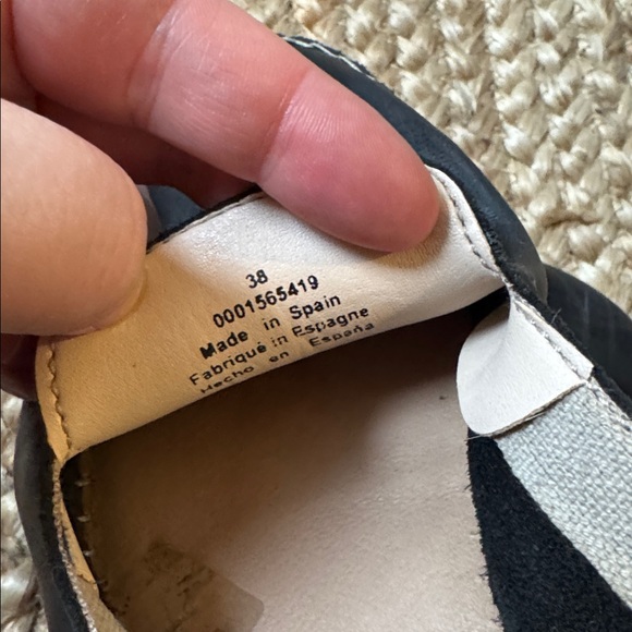 Free People 38 Black Leather Espadrille Flats Shoes - Picture 4 of 7